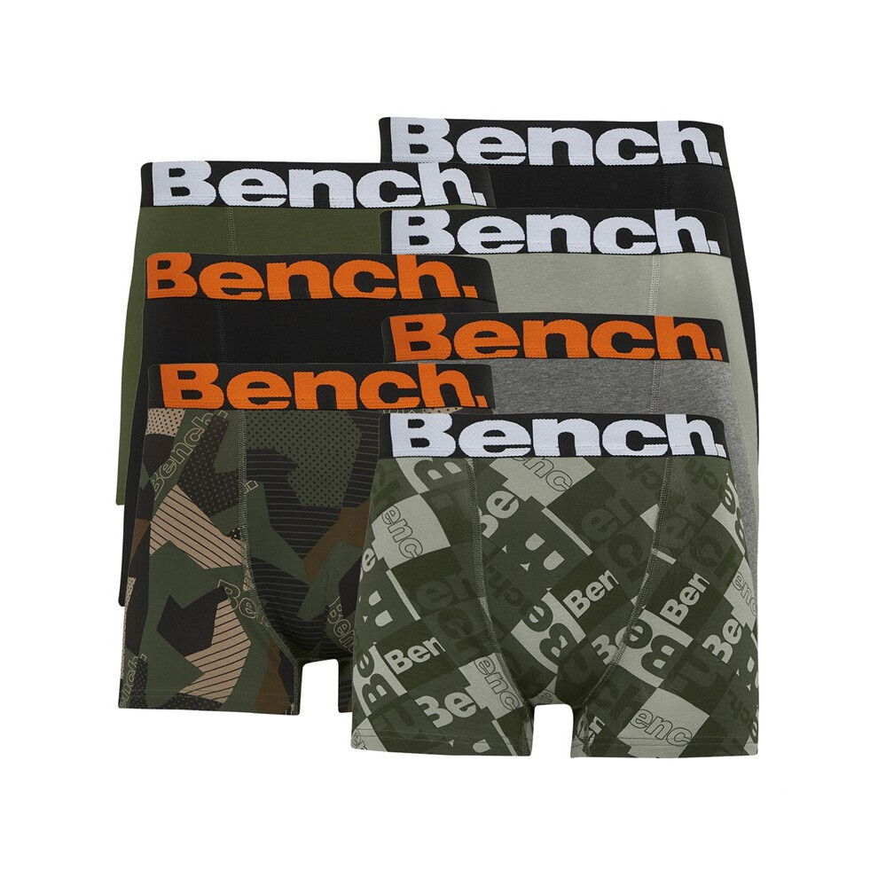 Bench 7 Pack Ejler Mens Designer Boxer Shorts, Multicolour Trunks In Xl