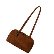 Sac à bandoulière en damier inspiré Sac à main en daim-Café