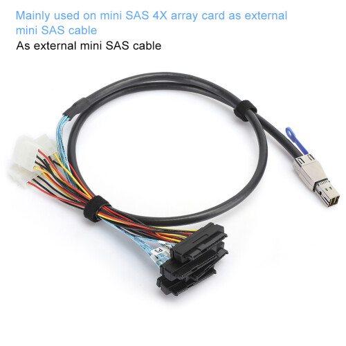 1m External Hard Disk Cable Mini SAS SFF-8644 to SFF-8482 Adapter