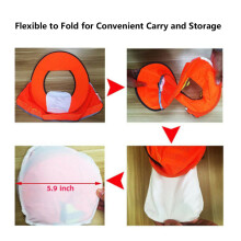 Breathable Sun Shield Helmet Cover Orange with Neck Protection