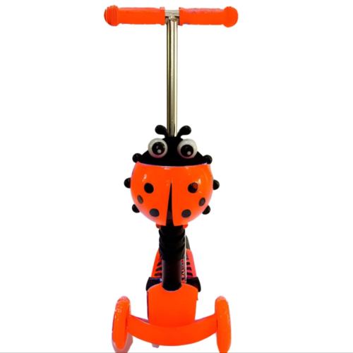 Kids 3-in-1 Orange Adjustable Seat Kick Scooter 2