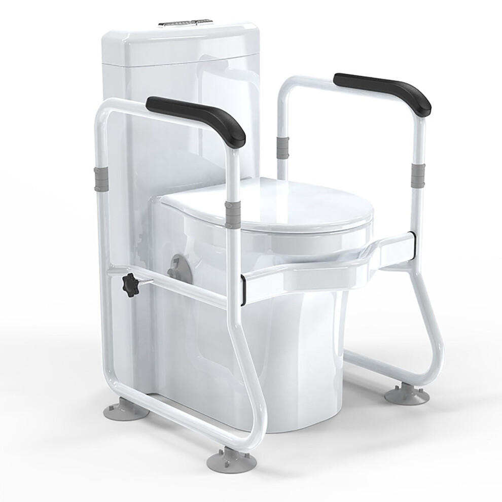 Toilet Safety Rails, Free Standing Safety Assist Frame Height-Adjustable,Toilet Armrest for Elderly, Seniors, Handicap & Disabled