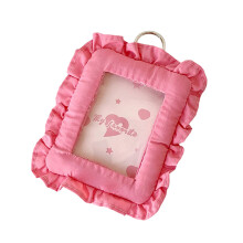 Creative Cloth Photo Holder Compact Hanging Ornament-Hot Pink