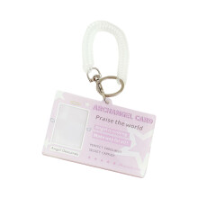 Protective Angel Wing Themed Card Holder With Attached-Purple