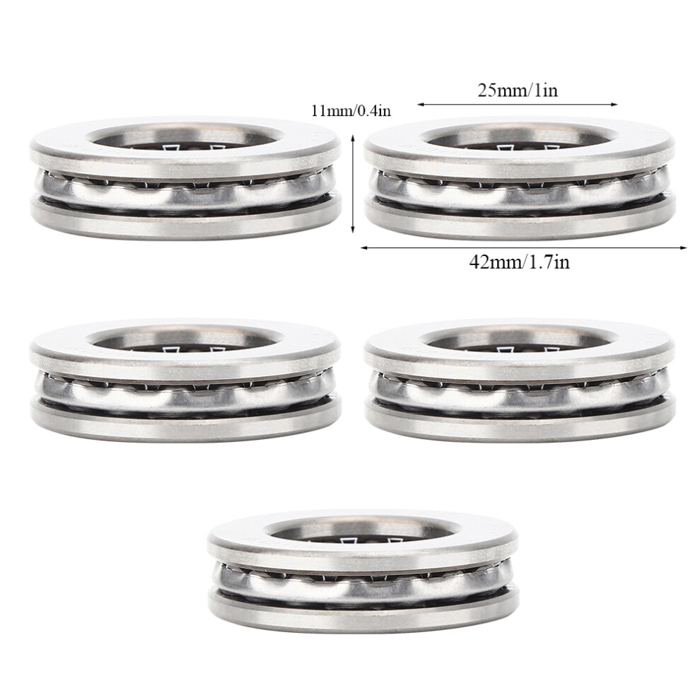 Industrial 51105 Axial Thrust Bearings 5Pcs Low Noise High Precision Metal 4961361981895