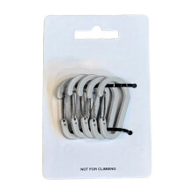 Aluminum Spring Loaded D Rings Clip 5Pcs for Backpacks-Silver