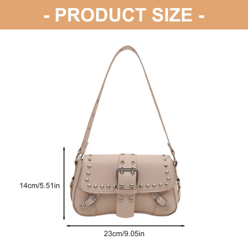 Pu Leather Purses for Women Rivet Studded-leopard print 2