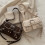 Pu Leather Purses for Women Rivet Studded-leopard print 4