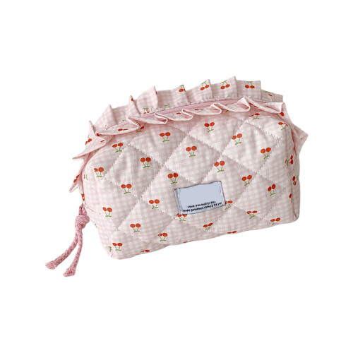 Plaids make-uptas Reistoilettas met ritssluiting-Roze
