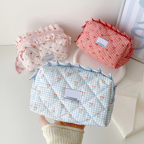 Plaids make-uptas Reistoilettas met ritssluiting-Roze 1