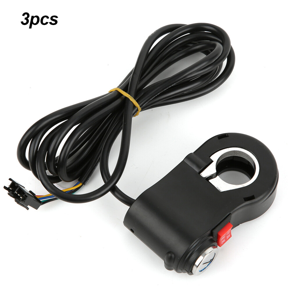 3Pcs Handlebar Switch For Electric Bike On/Off Button 3 Speed Lock Components 9361361984325