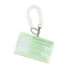 Scratch Resistant 1Inch Angel Wing Themed Badge Holder-Green