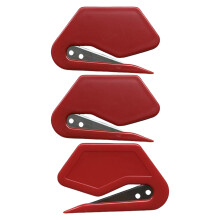 3-teiliger ergonomischer Griff-Sicherheitspapierschneider-Rot