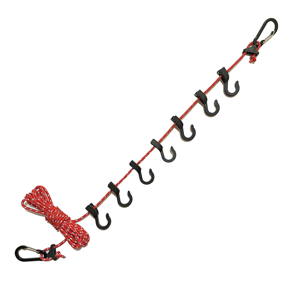 (Red Reflective) Scratch-Proof Nylon Clothesline For Easy Operation Hanging Rope Drying-image-OPC-PMZQBR2-NEW