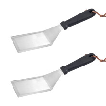 Heavy Duty Spatula for Flat Top Grills, Thickened Stainless Steel Blade, Smash Burger Turner Flipper, Full Tang Silicone Handle, Heat Resistant, Preci
