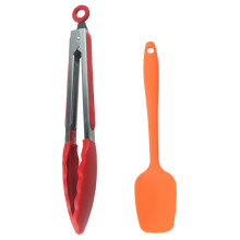 Elegante Küchenzange für vielseitigen Einsatz und einfache Aufbewahrung, hitzebeständig und robust, 2er-Set (23 cm & 30 cm)
