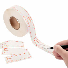 Versatile Usage Food Storage Stickers, Strong Adhesive For Wide Usage Including Food, Bottles (White And Red, 150Pcs)