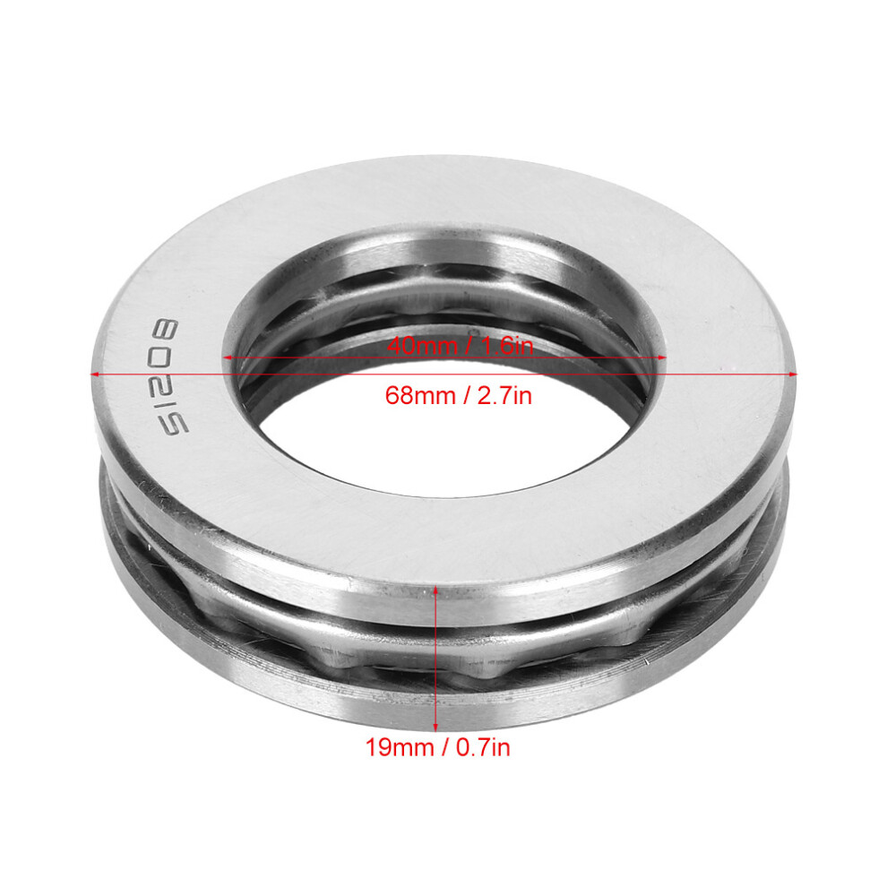 51208 Axial Thrust Ball Bearing 40Mm Inner, 68Mm Outer, Steel 9481361990154