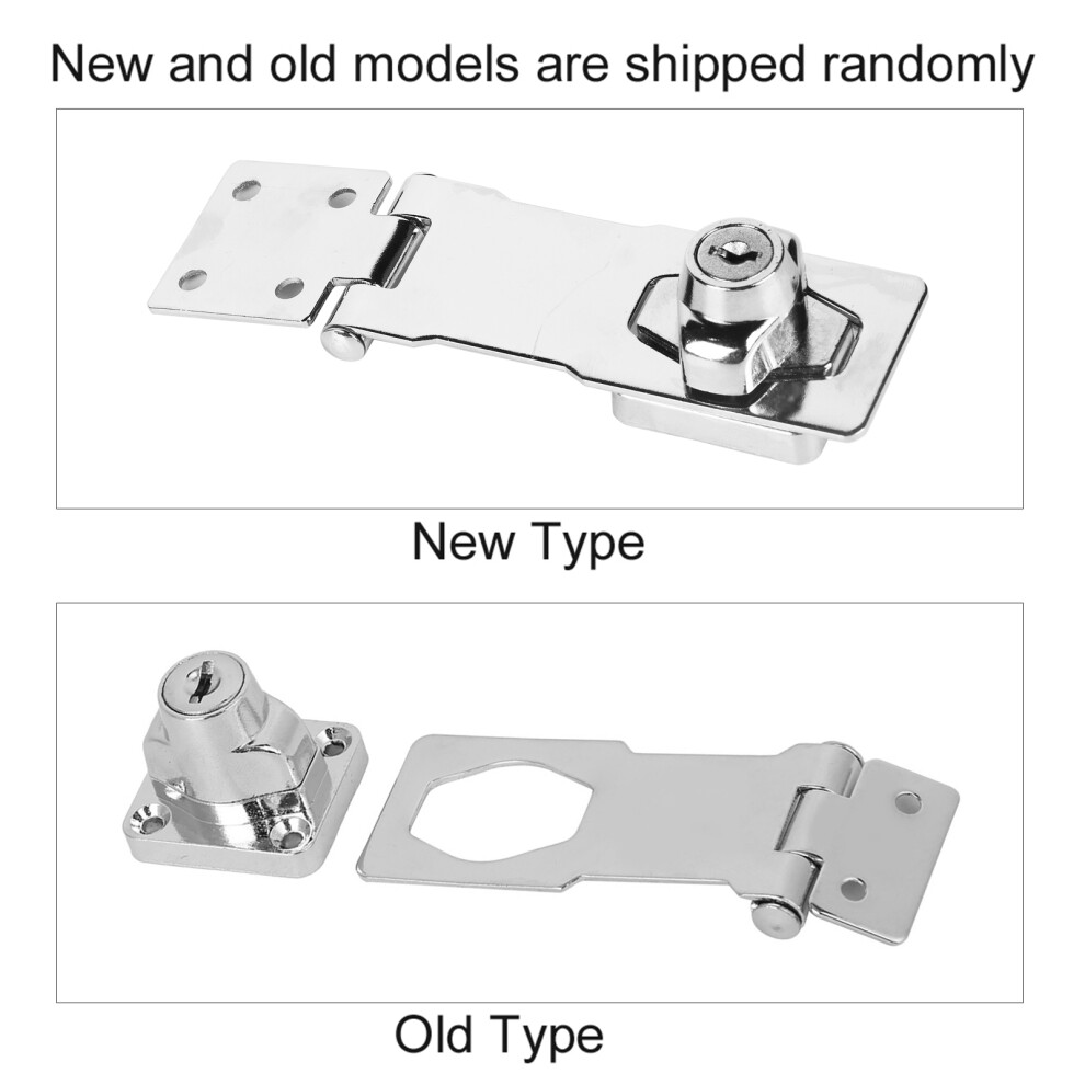 Large Keyed Hasp Lock For Small Doors & Cabinets Strong Steel Security Tool 4661361992265