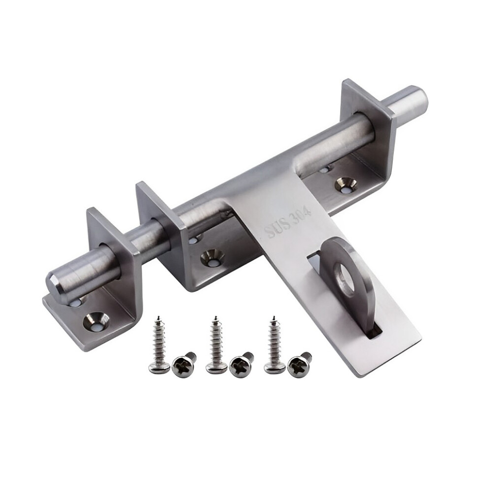 Stainless Steel Slide Bolts Lock Gate Latch With Padlock Hole For