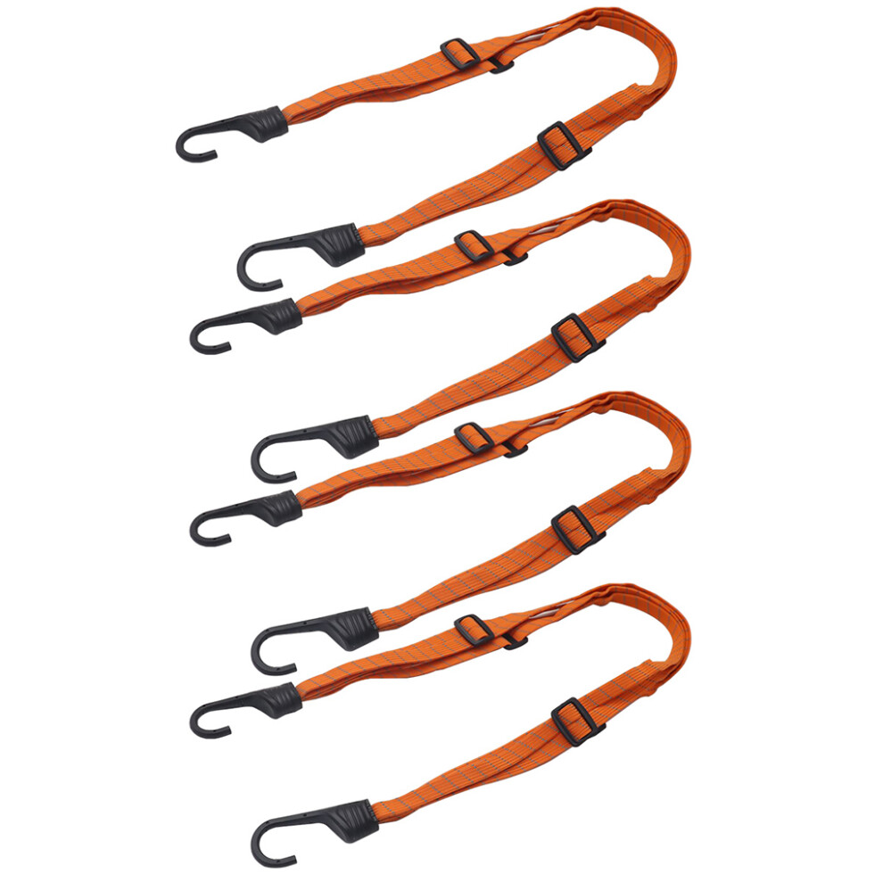 (Orange 90cm) 4piece Easy-to- Retractable Motorcycle Helmet Rope With Stable And-image-OPC-PMZQNWC-NEW
