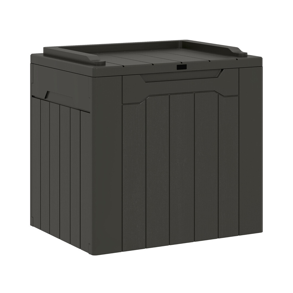 Plastic Storage Chest 107L Charcoal Grey with Lid - Heavy-Duty Weather-Resistant Storage Container for Garden & Garage Use-image-OPC-PMZQQ2G-NEW