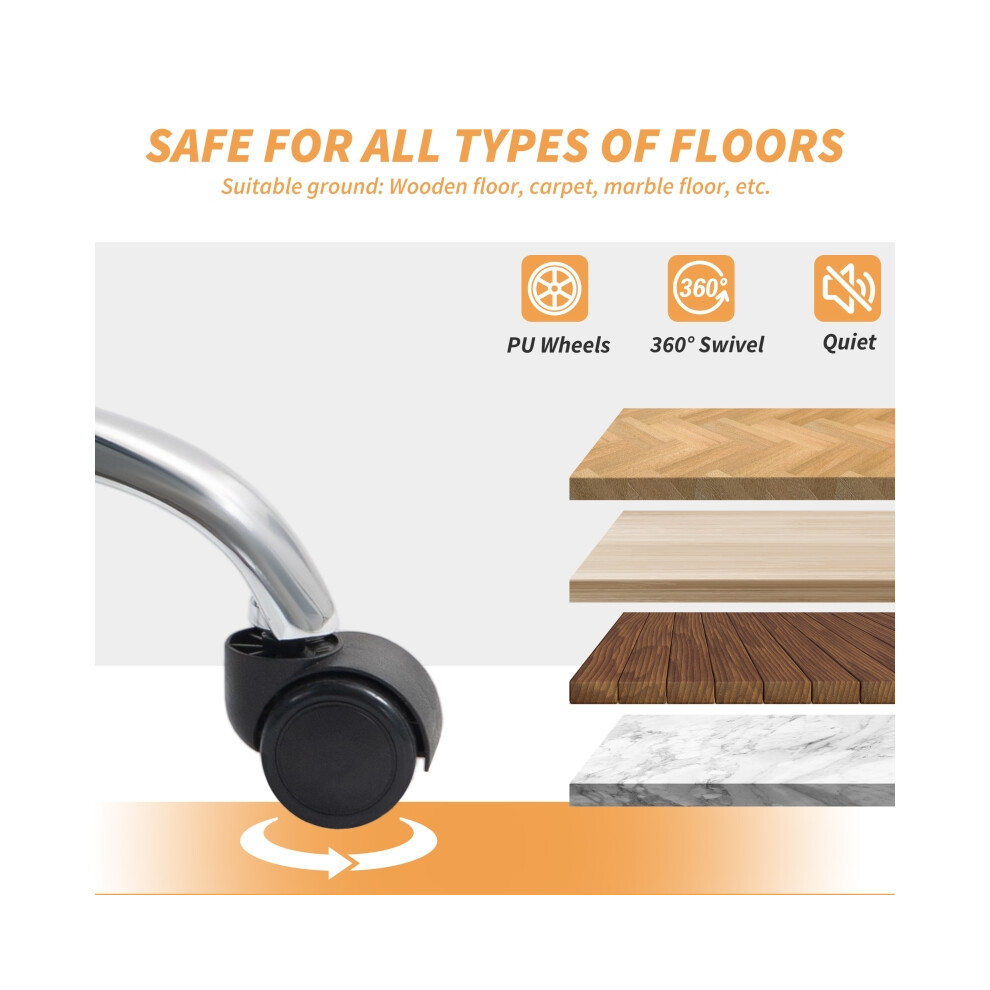 Faux Leather Office Chair with Inflatable Lumbar Support Grey Ergonomic Desk Chair for Comfort and Adjustable Height-image-OPC-PMZQQ9J-NEW