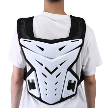 Motorcycle Vest Shockproof Breathable White Free Size Impact Protection