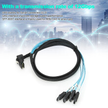 Mini SAS 36PIN auf SATA 4-Kanal Kabel 1M 90 Verlängerung