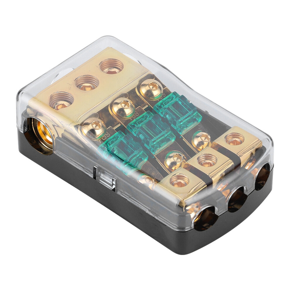 Mini 60A Anl Fuse Holder Distribution Block Auto Audio 3 Way 0/2/4 In 7901361997714