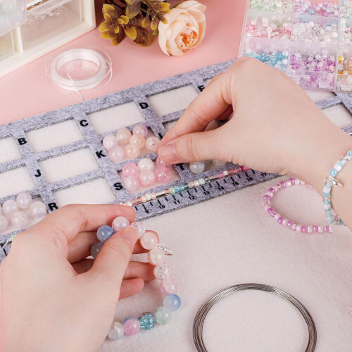 Multi-functional Bead Organizer Board Beaded Mat Grid marked Beads Accessories Without Board for Handmade Craft and Professional Design Projects 1