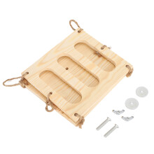 Wooden Rabbit Grass Feeder Folding Hay Rack Small Animal Cage Accessory