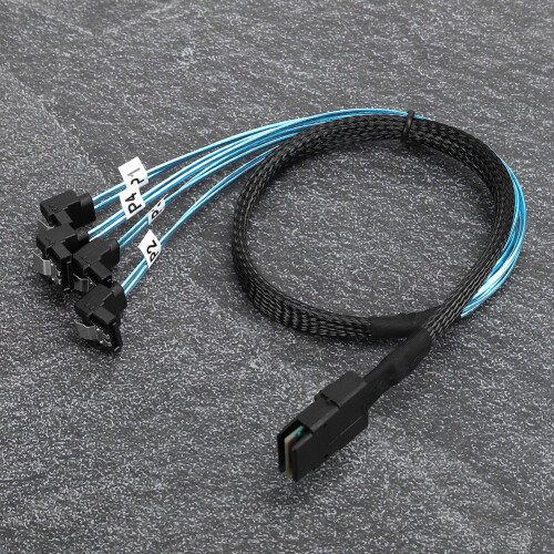 Mini SAS 36-Pin to 4 SATA 0.5m Server Cable for High-Speed Data Transfer 2
