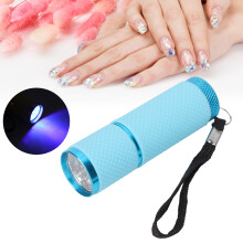 Portable LED Nail Dryer Flashlight Lamp for Nail Art Blue