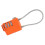 TSA Approved Orange 3-Digit Resettable Luggage Lock, 3mm Diameter 11