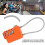 TSA Approved Orange 3-Digit Resettable Luggage Lock, 3mm Diameter 7