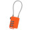 TSA Approved Orange 3-Digit Resettable Luggage Lock, 3mm Diameter 12