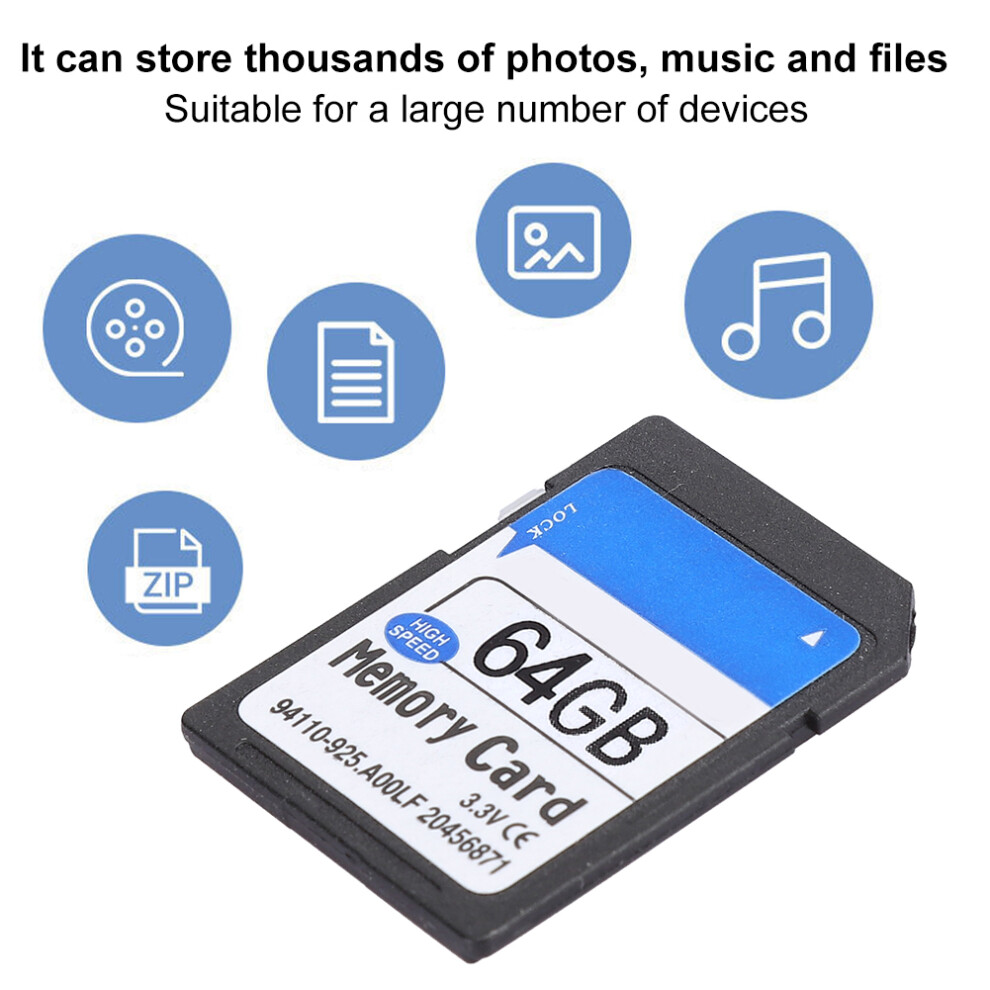 High-Speed 64G Memory Card 3.2X2.3x0.3cm For Mp3, Mp4, Camera, Slr 4191362001227