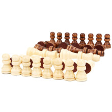 32-teiliges Holz-Schachspielset nur mit Holzteilen – Perfekt als Geschenk & für Spaß