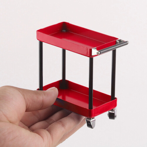 Robust 2-Tier Tool Trolley on Wheels Large for RC Scale Model Workshop Storage