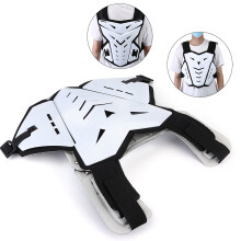 Motorcycle Vest Shockproof Breathable Chest Back Protection White Free Size