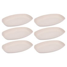 Piatti infrangibili, piatti in paglia di grano 29 cm, in PP alimentare beige, adatti al microonde, resistenti a temperature fino a 120 C, design