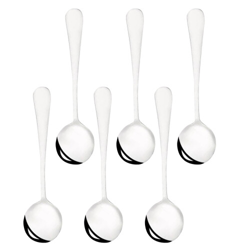 Unique Style Elegant Soup Spoons, Stainless Steel Classic Pattern for Modern Comfortable Dining