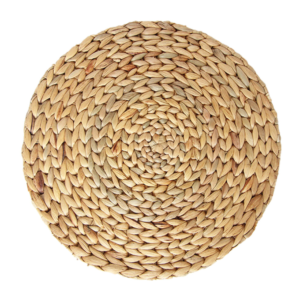 Rustic Water Hyacinth Placemats, Best Gift Woven Round Placemats For Dining Table, Multi-Purpose, Easy Clean 9155353304143