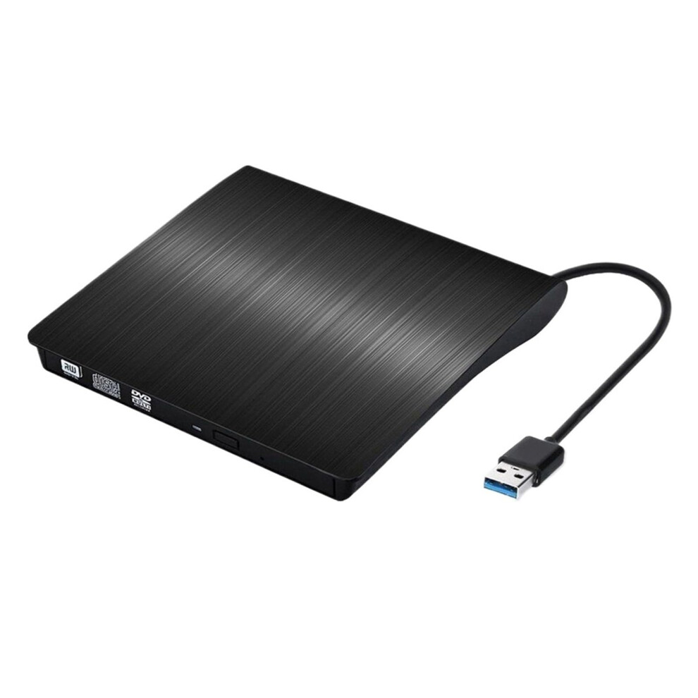 Usb 3.0 Slim External Optical Drive Dvd Combo Dvd Rom Player Dvd-Rw Burner Writer Plug And Play(Black) Black 9323874993331
