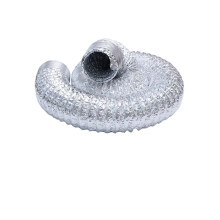 1PC 80~150mm Thicken Aluminum Foil Duct Hose Flex Air Intake Pipe Ventilation Fan Exhaust Vent Hose High Temperature Resistance(125mm)