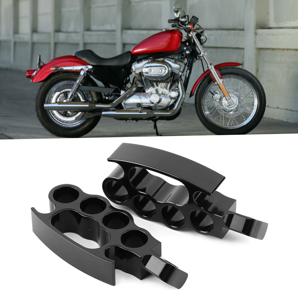 Aluminum Knuckle Foot Pegs For Xl 883 1200 2Pcs Black 4271362008027