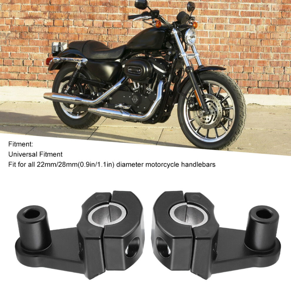 Pivoting Motorcycle Handlebar Riser Bracket 2Pcs 22Mm/28Mm Cnc Aluminum Clamp 5081362008229