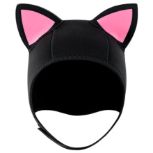 Cat Ears Diving Hood Scuba Diving Hood Elastic Thermal Surfing Hood Adjustable Cute Headgear for Snorkeling Kayaking
