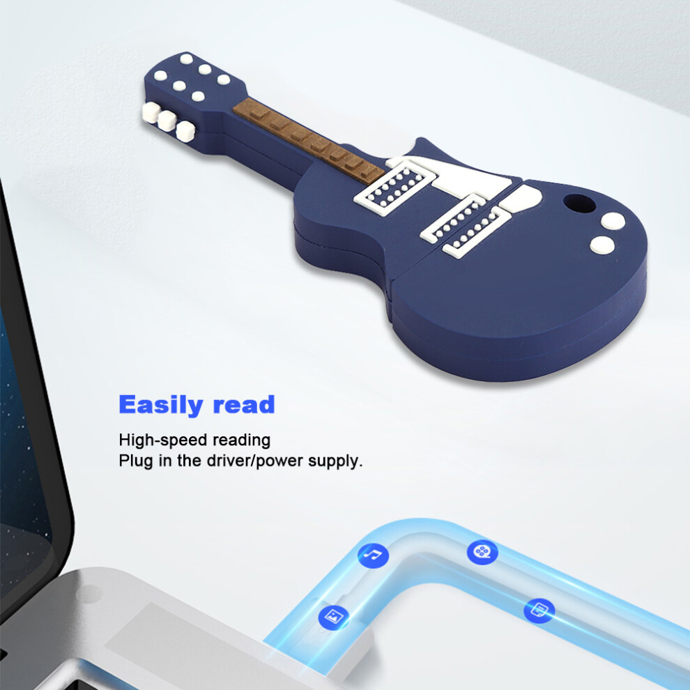 Guitar-Shaped Pvc Usb 3.0 Flash Drive 64Gb For Pc Mac Linux 4161362009936